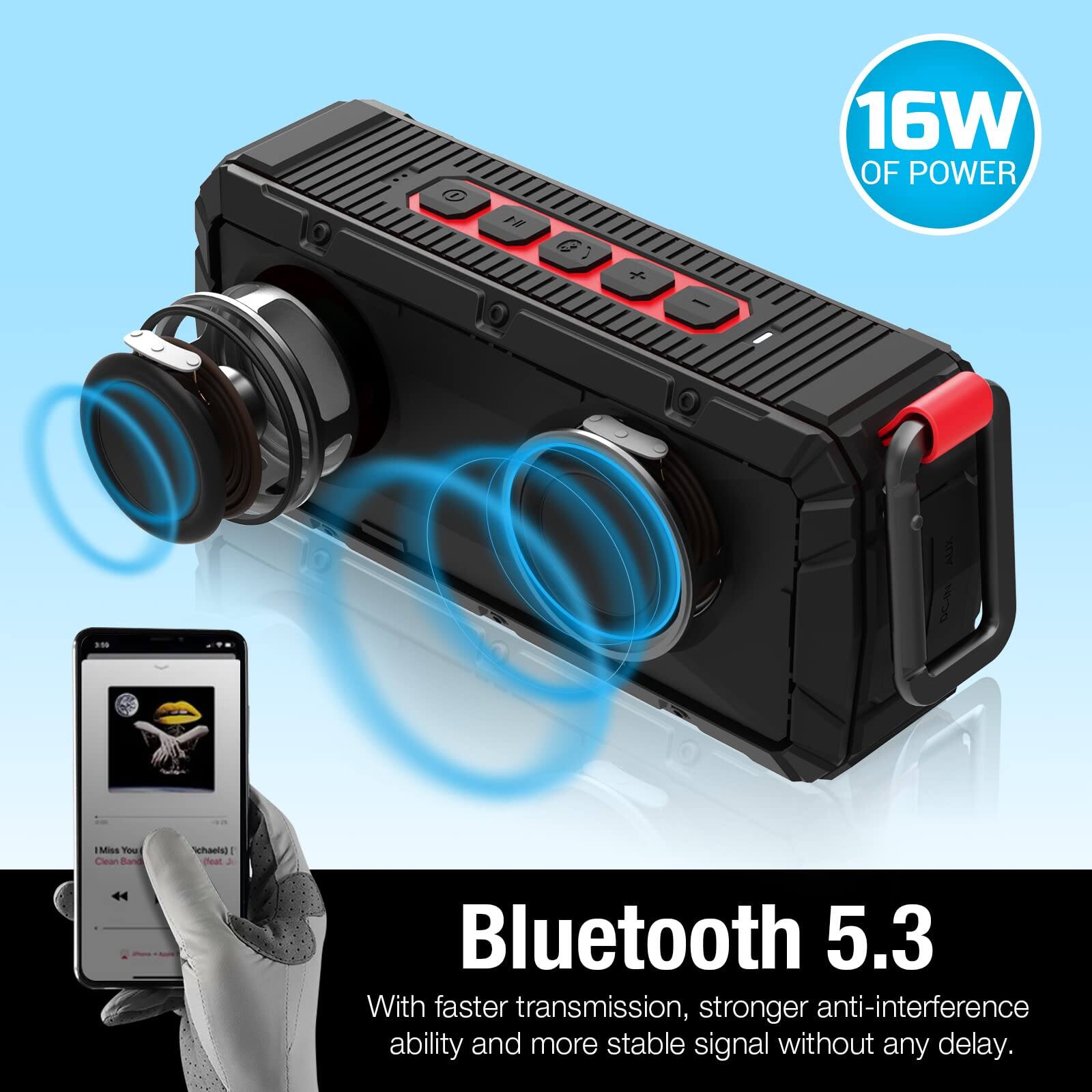 16W OF POWER

Bluetooth 5.3

With faster transmission, stronger anti-interference ability and more stable signal without any delay.