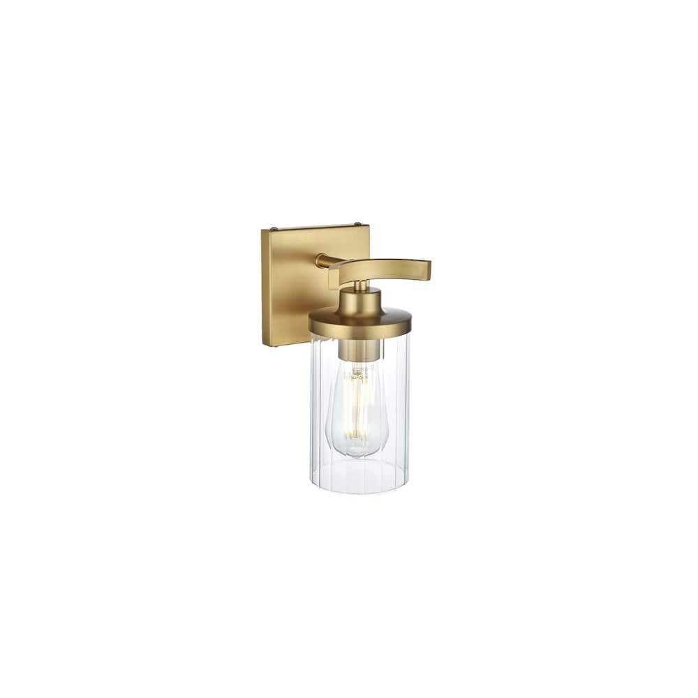 Living District - Thane 5 inch Wall Sconce in Satin Gold - Satin Gold And Clear price history on PriceWatchPro