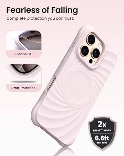 Fearless of Falling  
Complete protection you can trust.  
Precise Fit  
Drop Protection  
2x MIL-STD-810G  
6.6ft DROP-TESTED