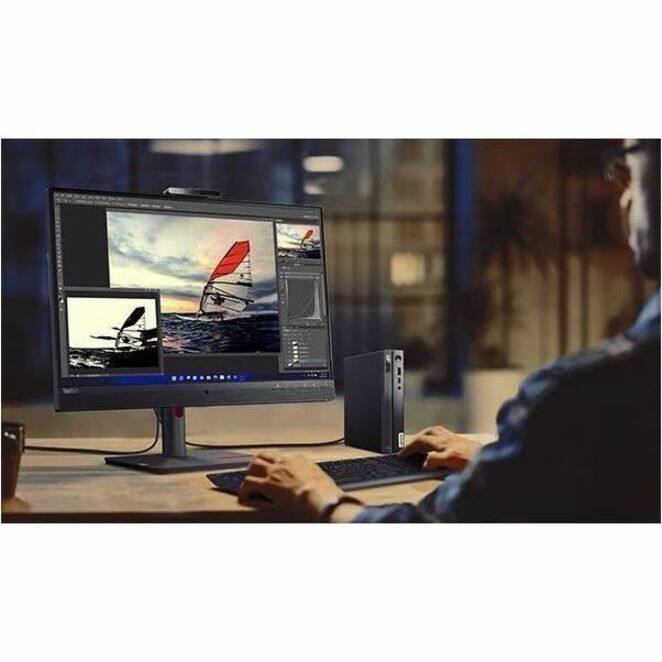 Alt View 3. Lenovo - Lenovo ThinkCentre neo 50q Gen 4 12LN0069US Desktop Computer - Intel Core i5 13th Gen i5-13420H - 8 GB - 512 GB PCI - Black.