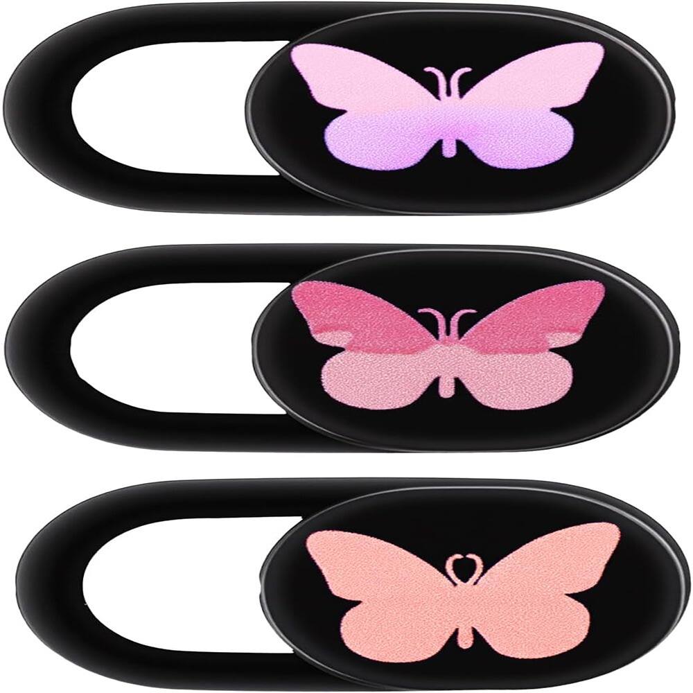 Front. RTMB - 3-Pack Butterfly Laptop Webcam Cover Slide, Ultra-Thin Privacy Protectors.