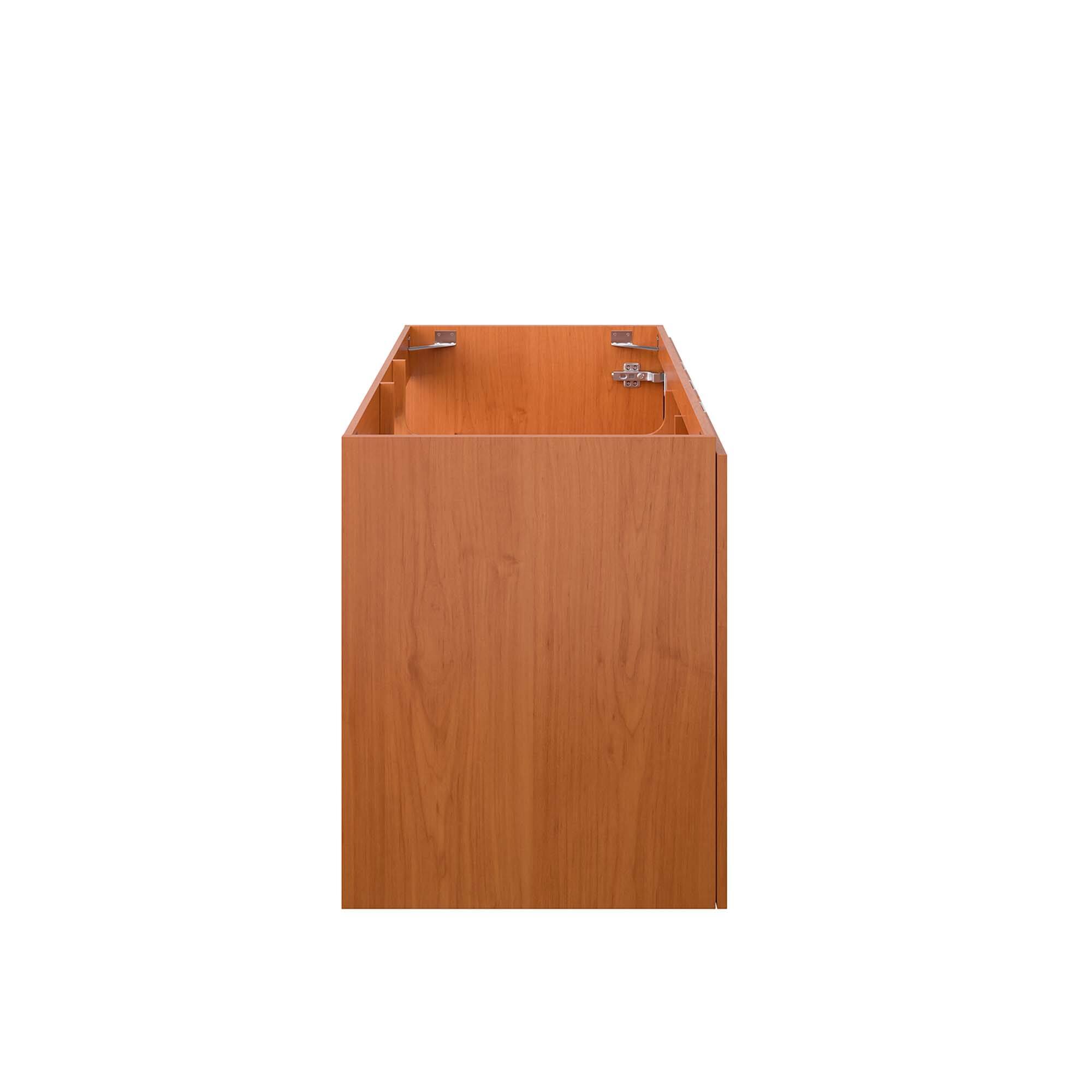 Alt View 1. Modway - Scenic Wall-Mount Bathroom Cabinet Basin Not Included by Modway - Cherry Walnut.
