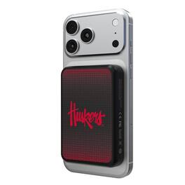 Keyscaper - Nebraska Huskers Wireless Magnetic Power Bank - Black