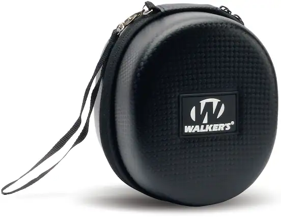 Front. WAO - Walker's Shooting Hearing Protection Case (Black) - Black.