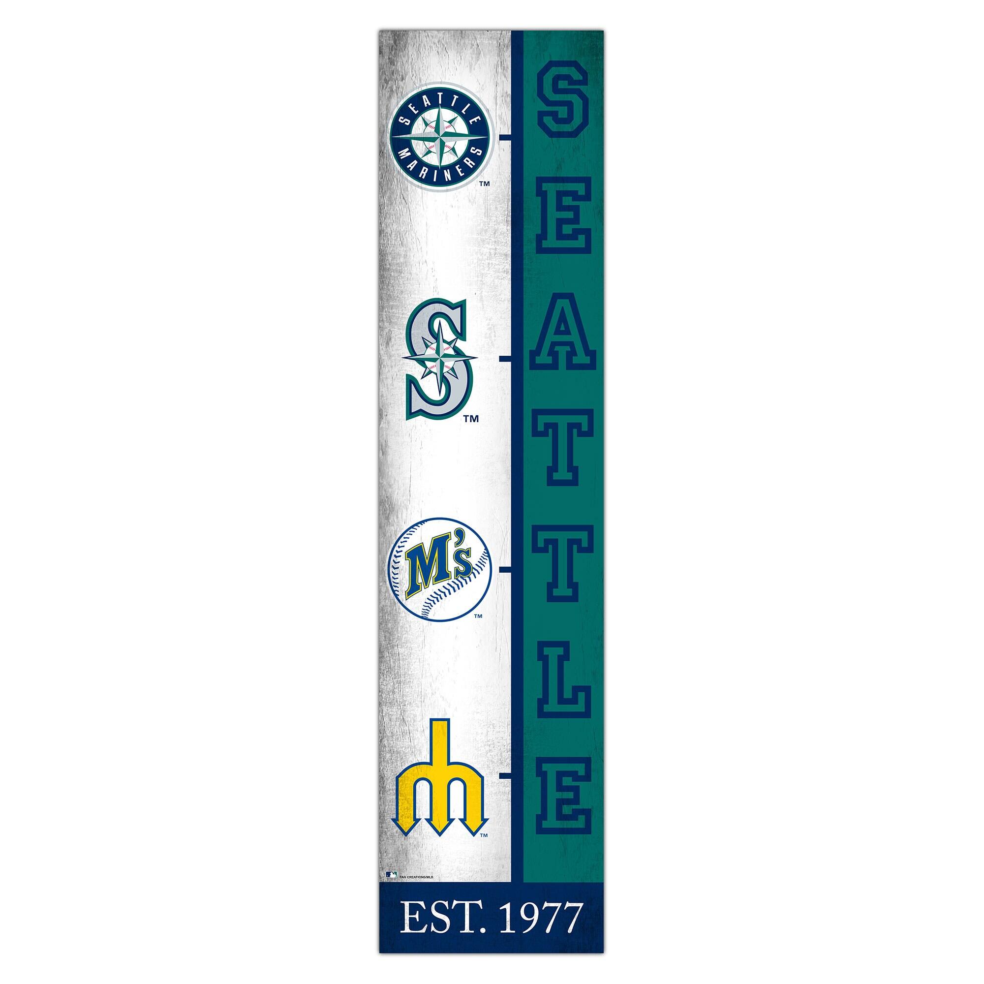 Seattle Mariners 6" x 24" Progression Wood Sign