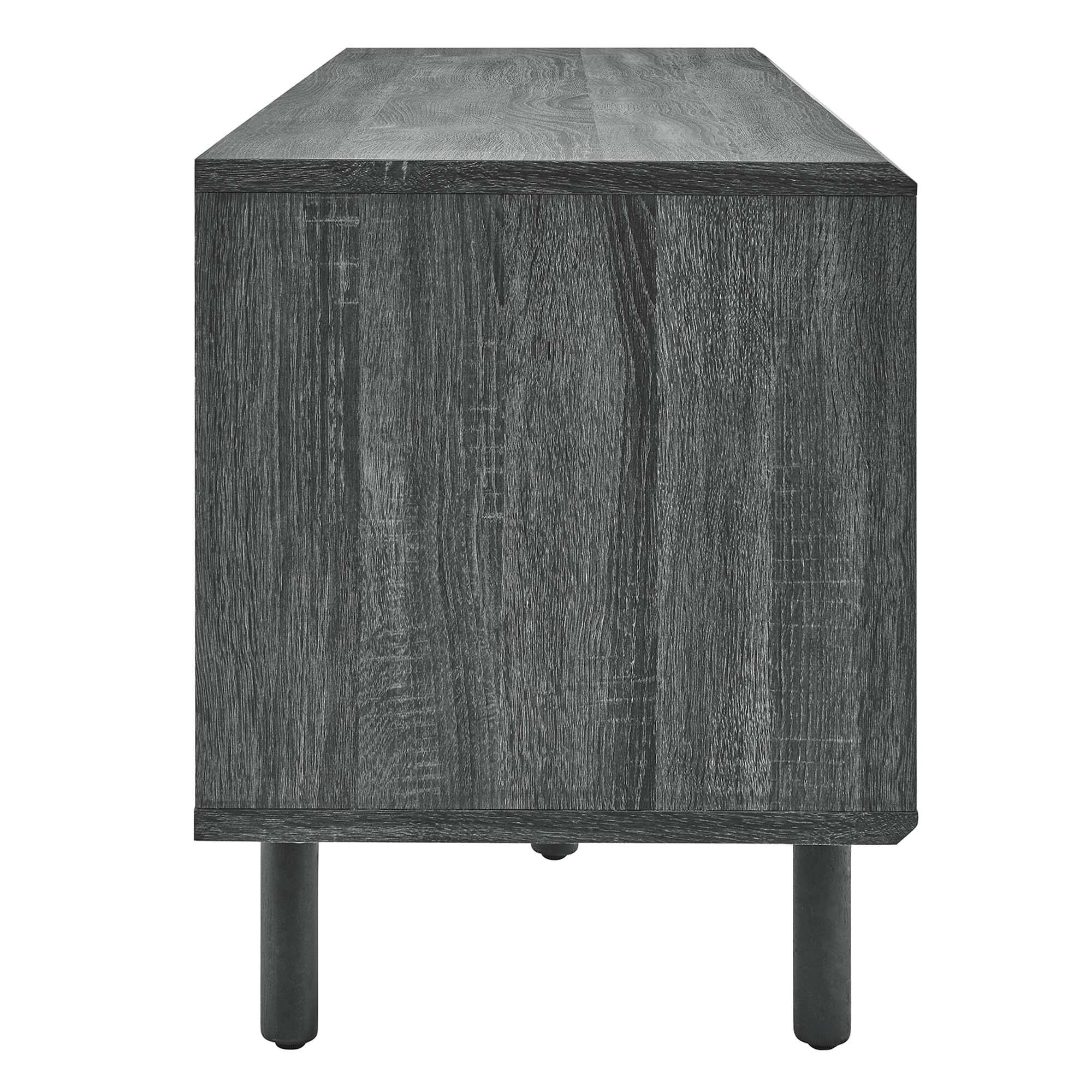Alt View 2. Modway - Kurtis 67" TV and Vinyl Record Stand by Modway - Charcoal.