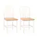Front. Costway - Dining Chairs Set of 2 High Back Chairs Metal Frame Footrests Kitchen - White/Natural.