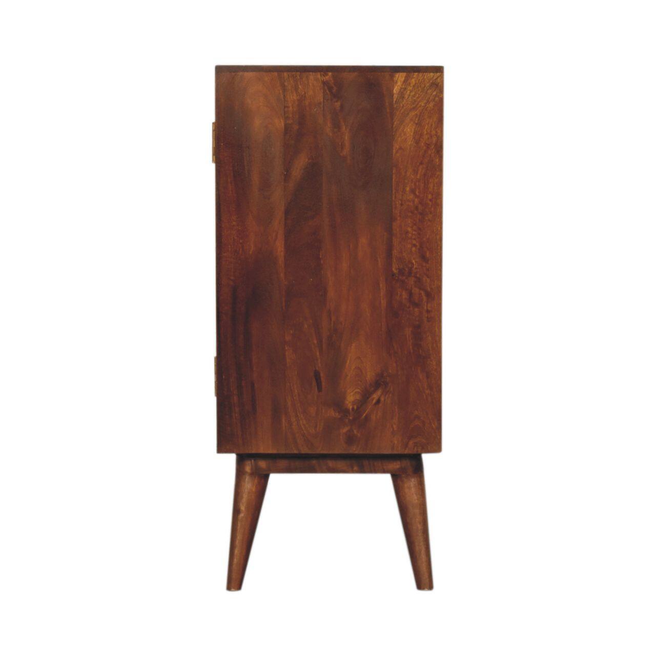 Alt View 5. Artisan Furniture - Artisan Furniture Solid Wood Quad Cabinet, Brown - Brown.