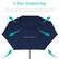 3-Tier Vented Top
Three openings allow hot air to escape and winds to pass through for overall stability & ideal relaxation
