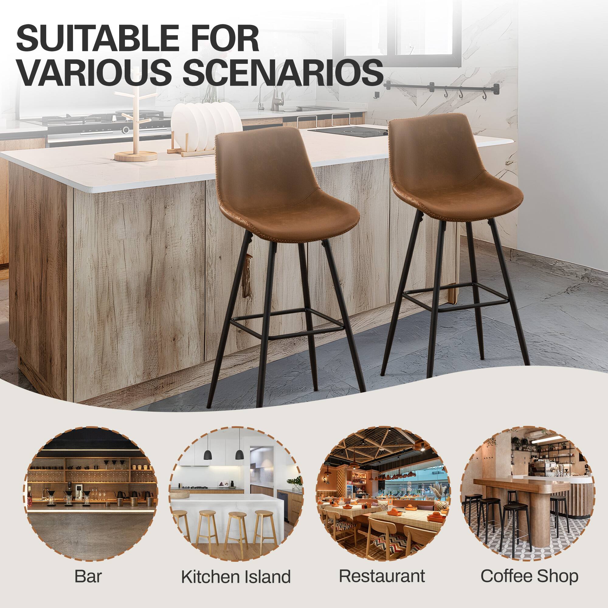 SUITABLE FOR VARIOUS SCENARIOS

- Bar
- Kitchen Island
- Restaurant
- Coffee Shop