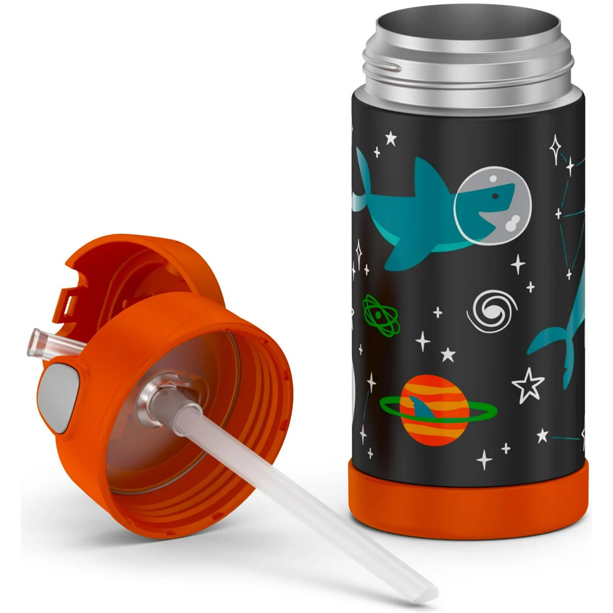 Alt View 2. Thermos - Thermos 12 oz. Kid's Funtainer Insulated Water Bottle - Space Shark - Space Shark.