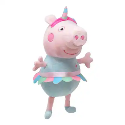 Front. Peppa Pig - Peppa Pig 12 Inch Character Plush | Unicorn Peppa - Pink.