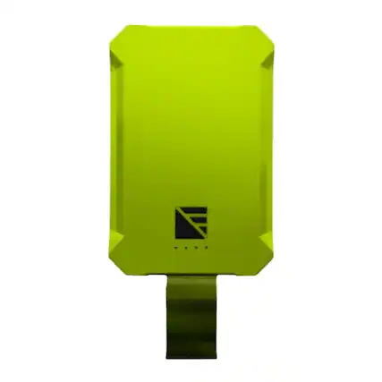 Front. Dark Energy - Poseidon Nano 3000mAh Green Wireless Charger with Portable Construction.
