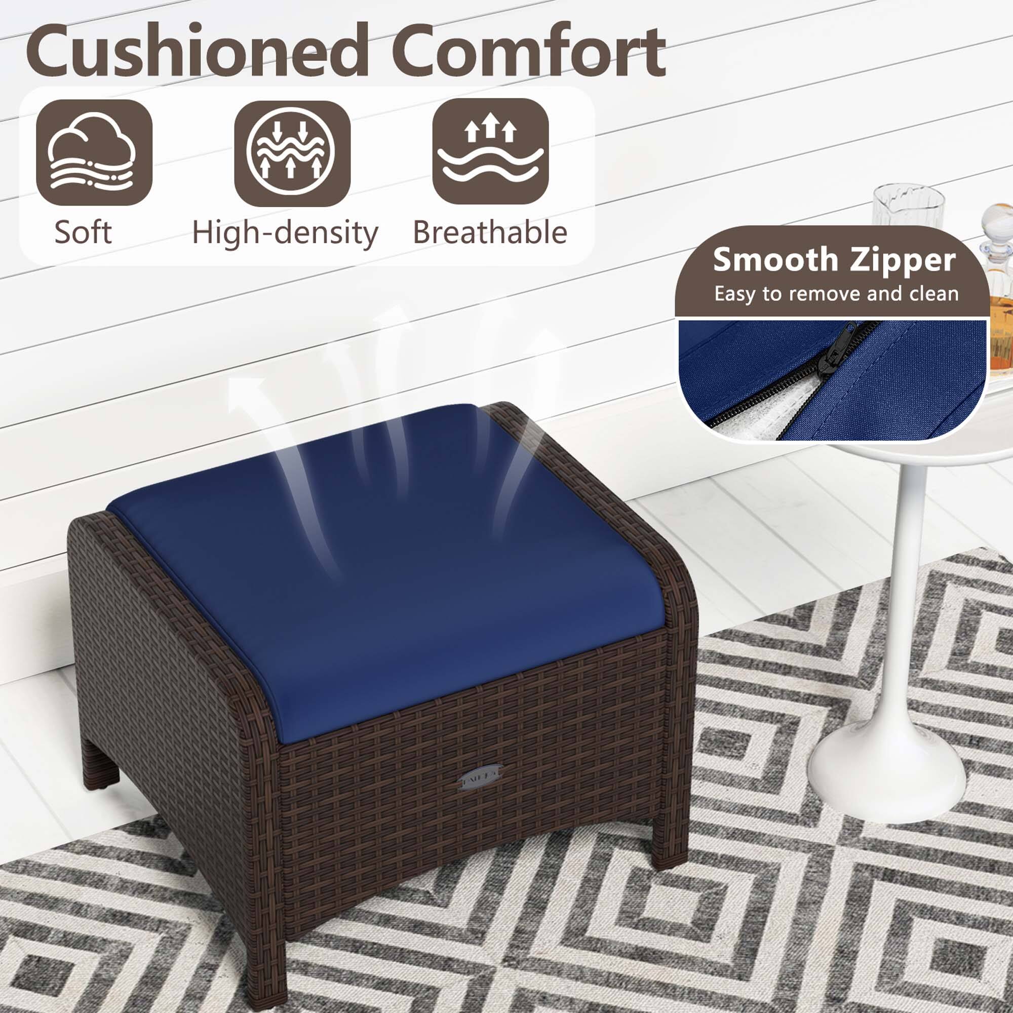 Cushioned Comfort: Soft, High-density, Breathable, Smooth Zipper, Easy to remove and clean.