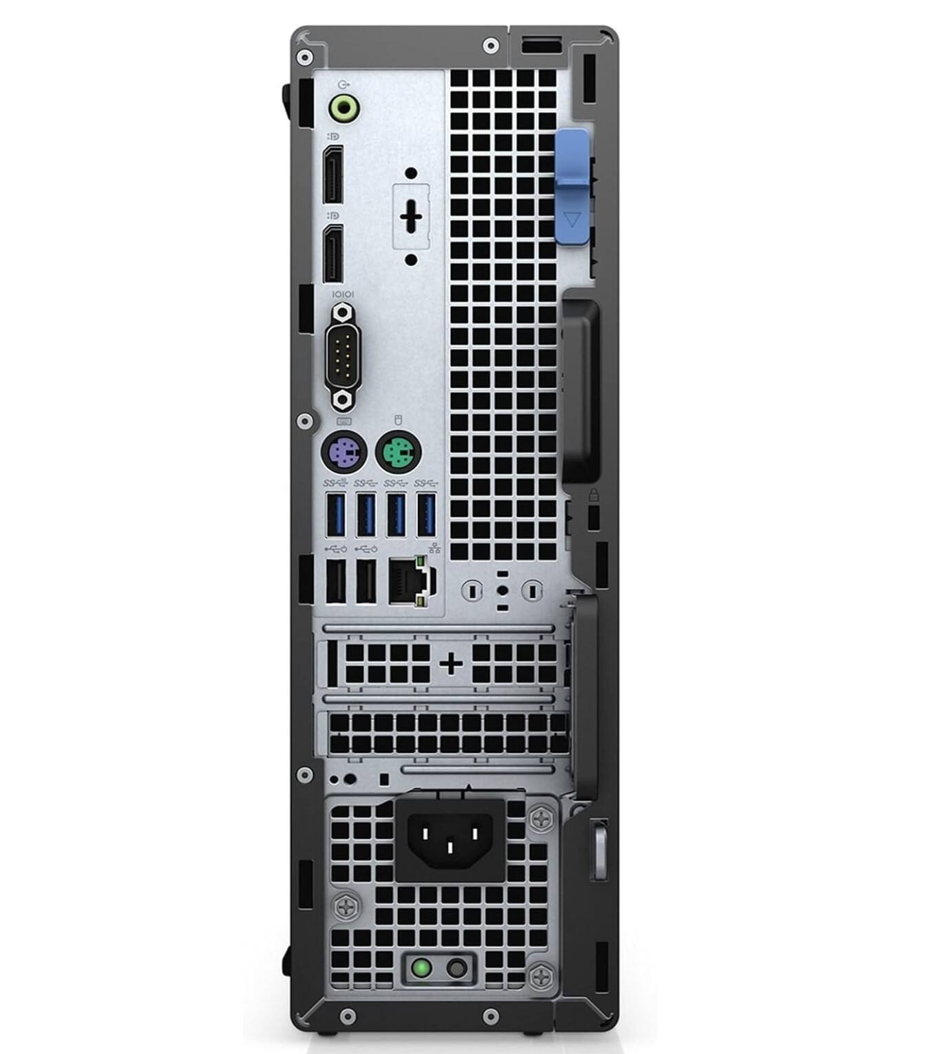 Back. Dell - Optiplex 7090 SFF Small Form Factor Desktop PC Intel Core i5-10th 32GB RAM 512GB SSD Windows 11 Pro Wired Keyboard Mouse.