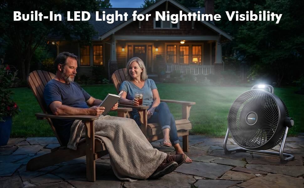 Built-In LED Light for Nighttime Visibility