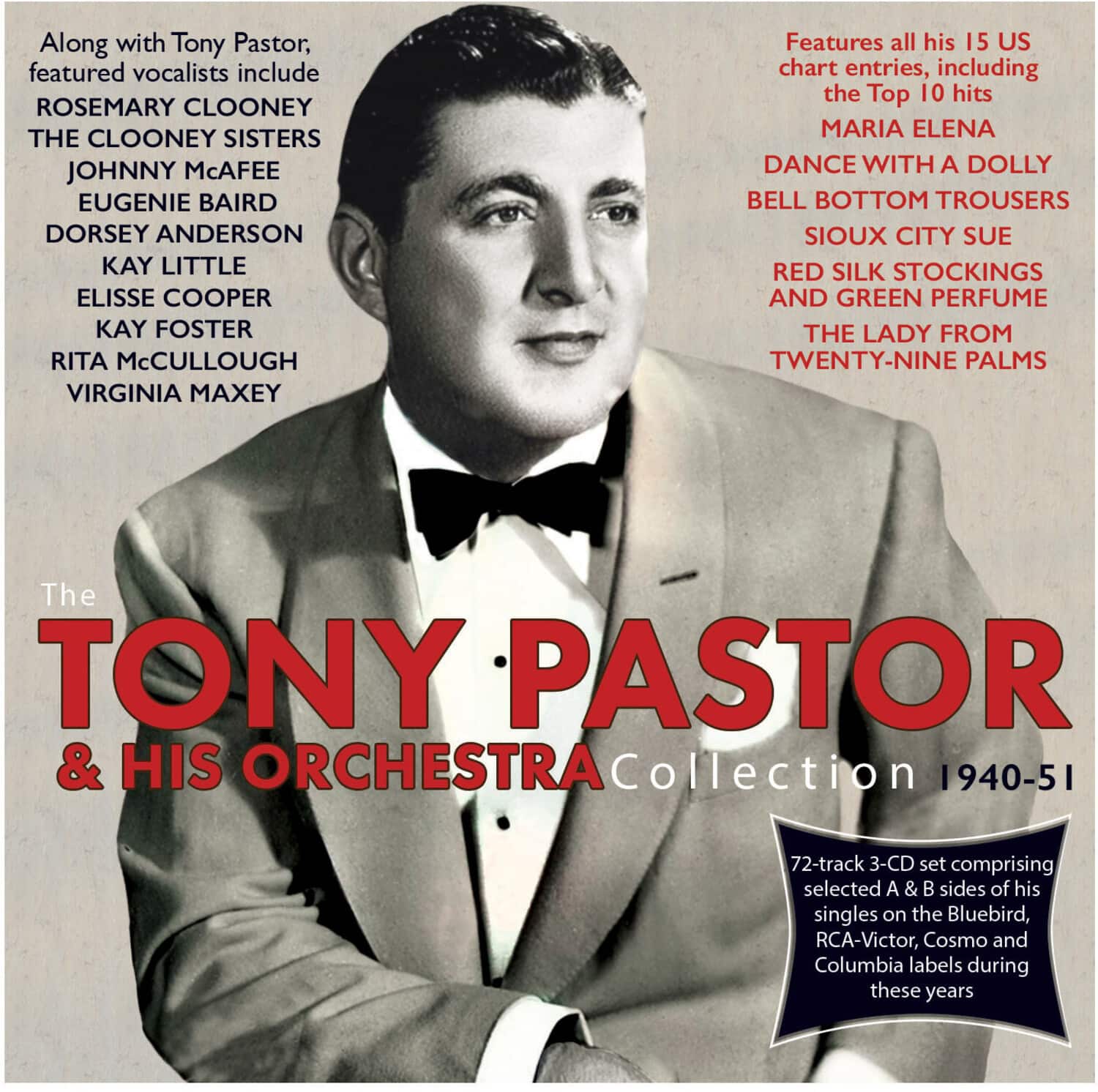 Tony Pastor & His Orchestra - Collection 1940-51   - COMPACT DISCS [CD]
