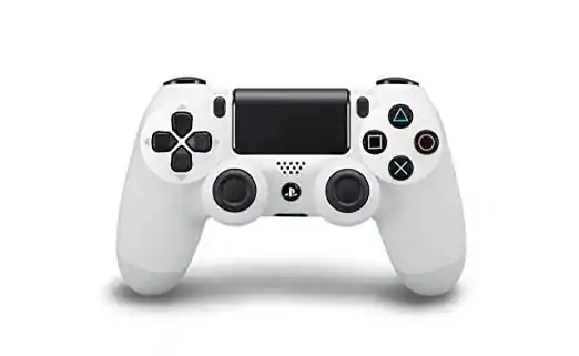 Front. Sony - Sony PS4 Dualshock 4 Wireless Controller - Manufacturer Refurbished - Glacier White - Glacier White.