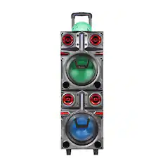 Front. TopTech - Spark-208 5000W Peak Power Fully Amplified Portable 2x8" Bluetooth Speaker - Gray.