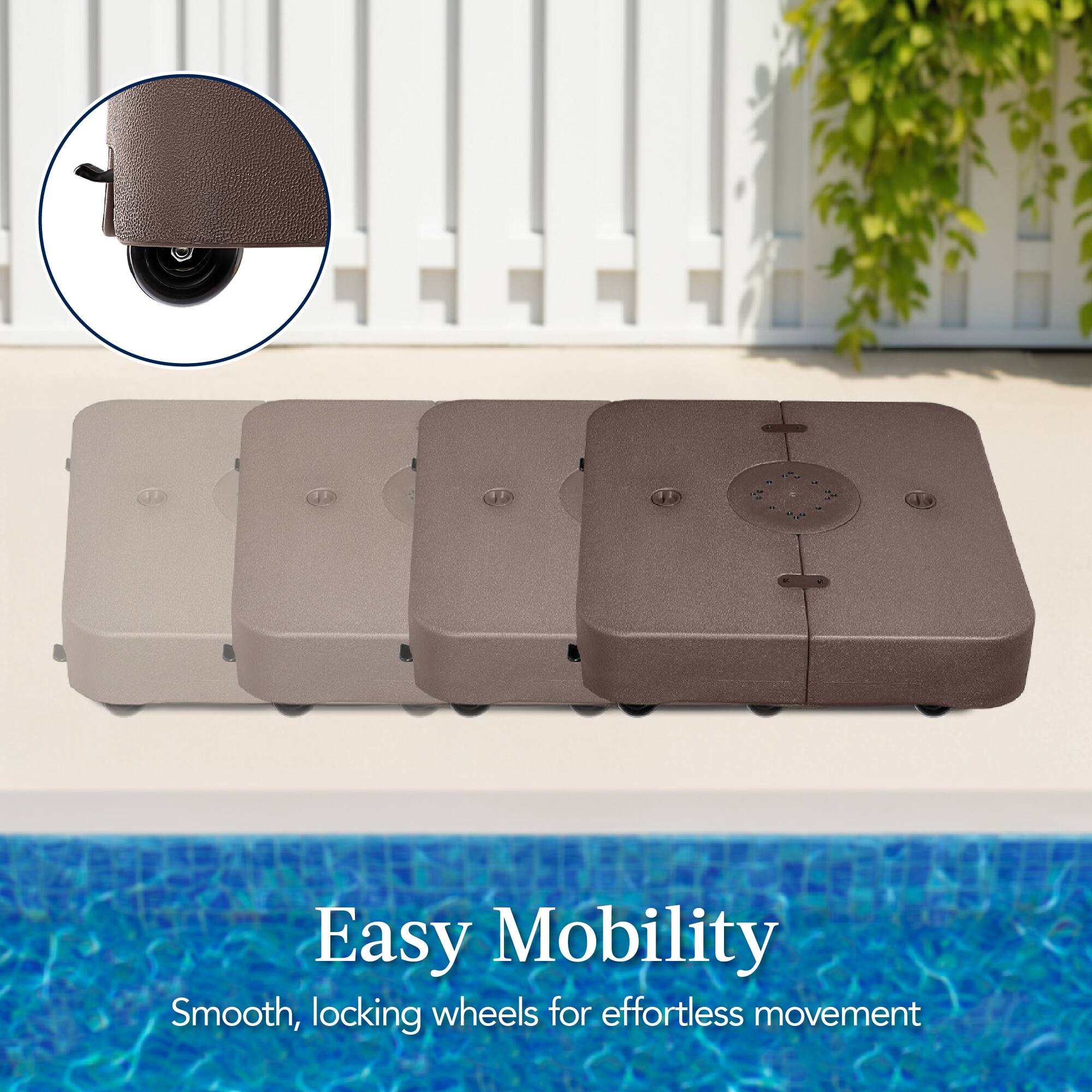 Easy Mobility: Smooth, locking wheels for effortless movement.