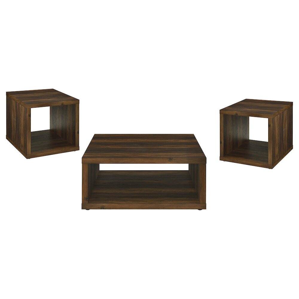 Front. Coaster Co. of America - Frisco 3-piece Coffee and End Table Set Dark Pine - Dark Pine.