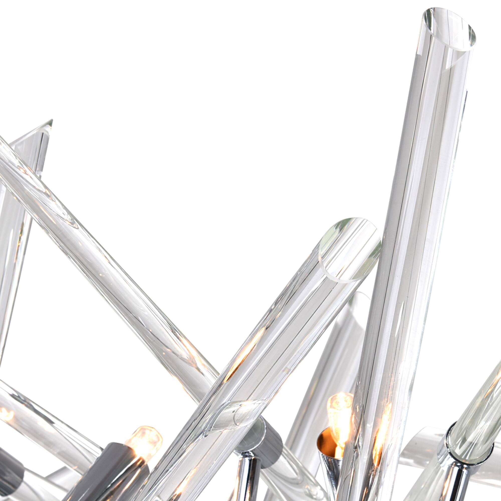 Alt View 1. CWI Lighting - Icicle 10 Light Chandelier With Chrome Finish - Chrome.