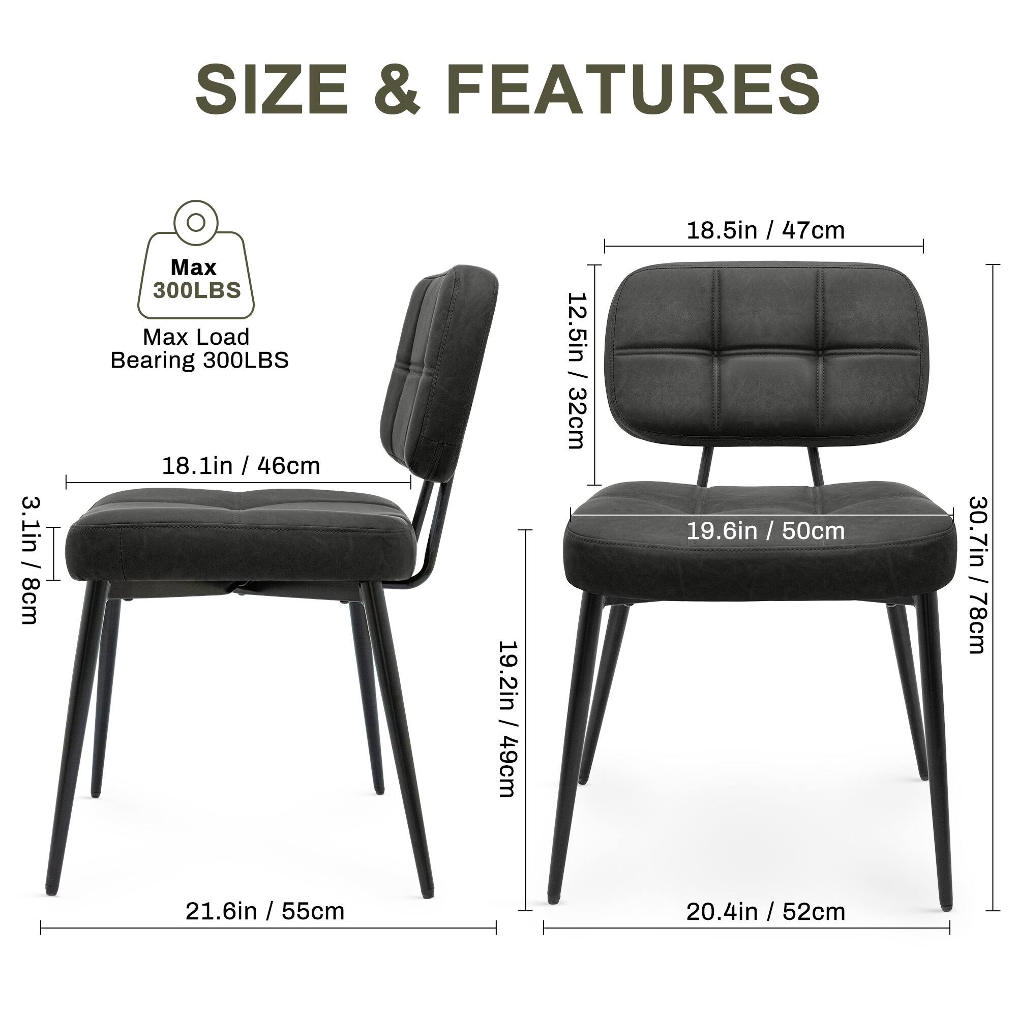 **SIZE & FEATURES**

- Max Load Bearing: 300LBS

- 18.1in / 46cm
- 12.5in / 32cm
- 21.6in / 55cm

- 18.5in / 47cm
- 19.6in / 50cm
- 30.7in / 78cm
- 20.4in / 52cm
