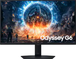 Samsung - 27" Odyssey G6 G60F QHD 350Hz Gaming Monitor - LS27FG600ENXZA - Black