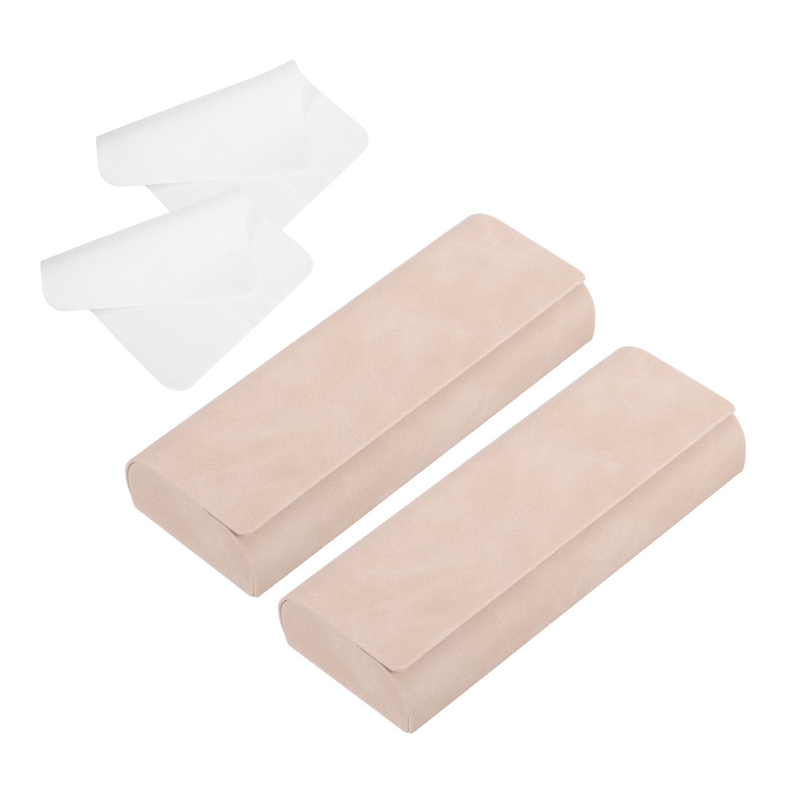 Unique Bargains - 2pcs Hard Shell Eyeglasses Case Leather with Cloth Lightweight PU for Sunglasses - Light Pink price history on PriceWatchPro