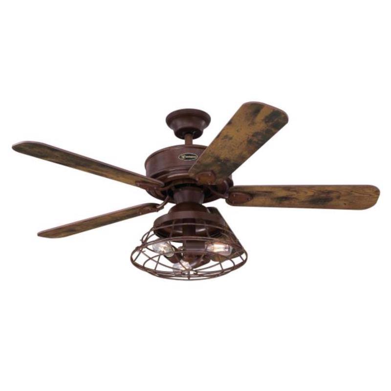 Westinghouse - Barnett LED Indoor Ceiling Fan - Pewter 48 in - Brown