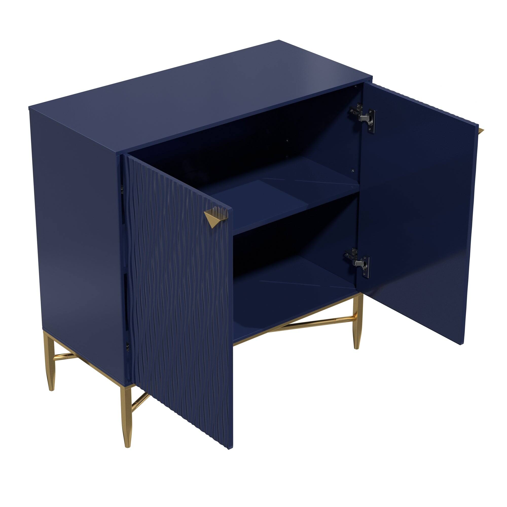 Alt View 7. Boyel Living - 2 Door Locker Accent Cabinet - Navy.