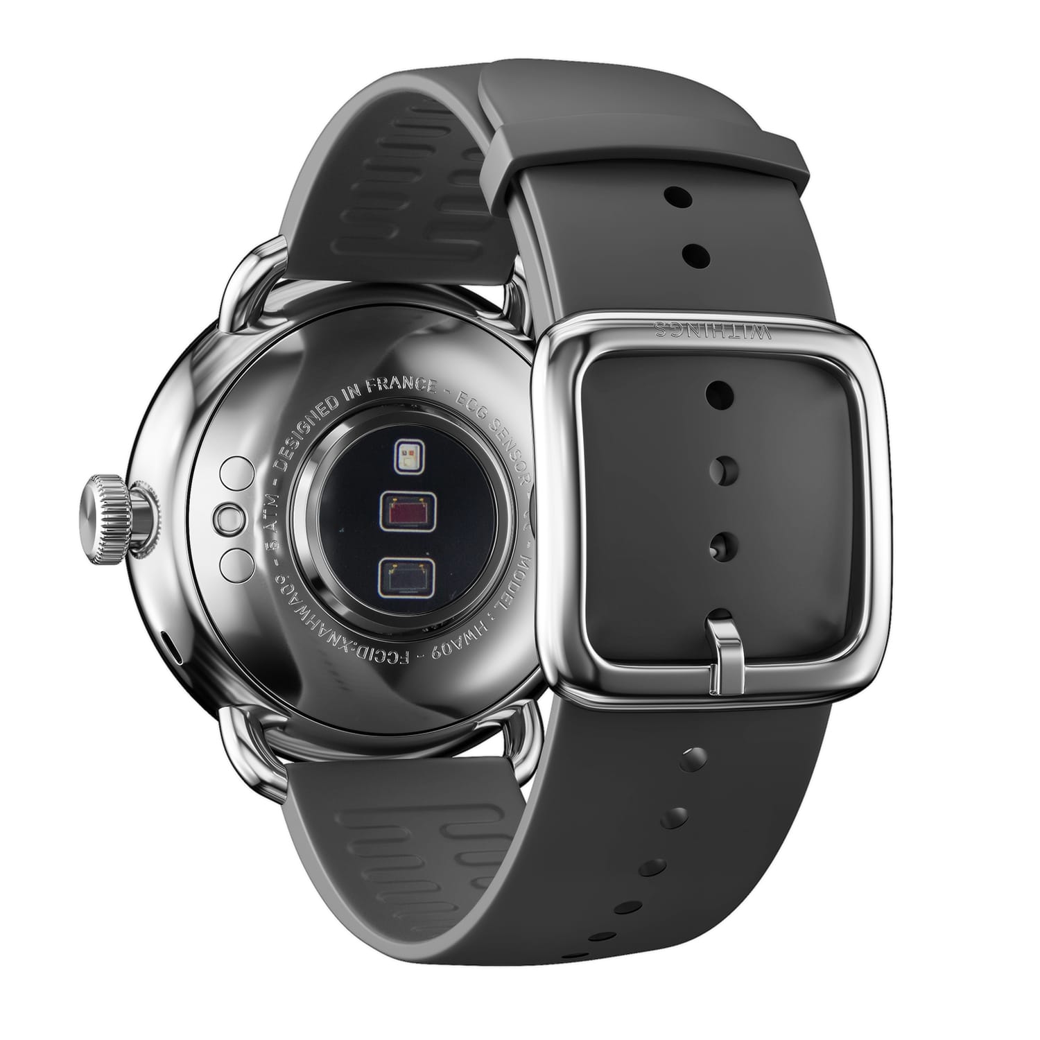 Alt View 3. Withings - ScanWatch - Hybrid Smartwatch with ECG, heart rate and oximeter - 38mm - Black.