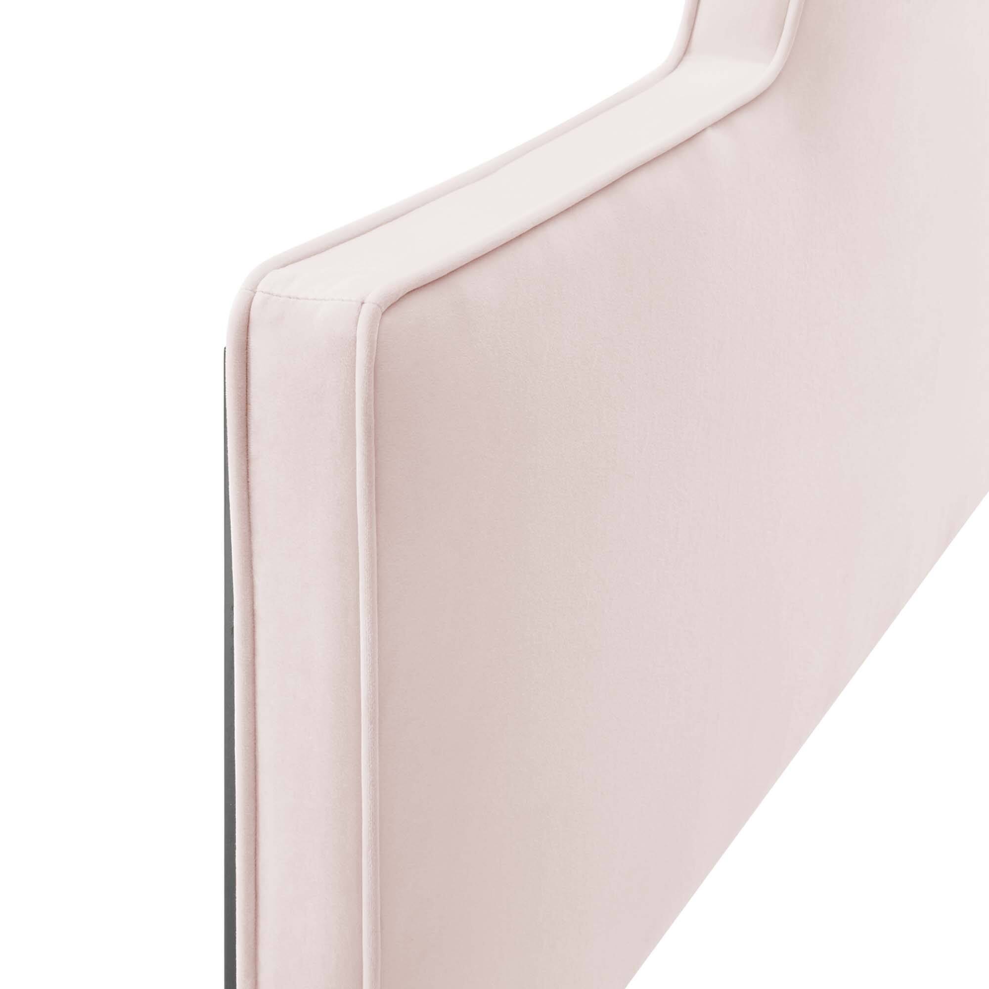 Left. Modway - Dawn Performance Velvet King/California King Headboard by Modway - Pink.
