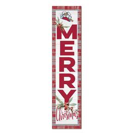 Jardine - Stevens Institute of Technology Ducks 12'' x 48'' Outdoor Merry Christmas Leaner - White