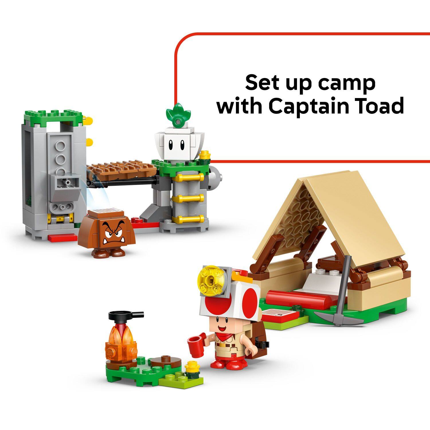 Set up camp with Captain Toad.