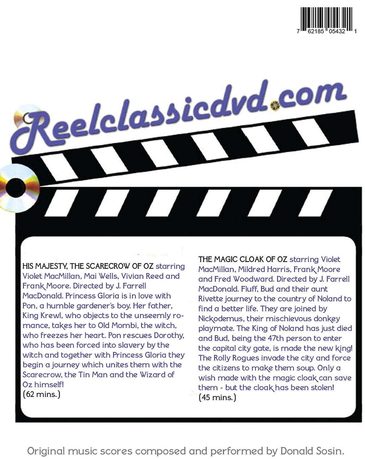 Alt View 1. Oz Double Feature: His Majesty, The Scarecrow of Oz / The Magic Cloak of Oz   - DVD.