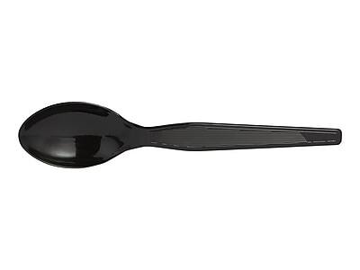 Alt View 1. Dixie - Plastic Teaspoon, Heavy-Weight, 1000/Carton - Black.