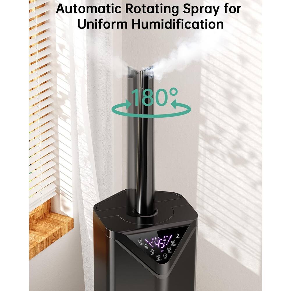 Automatic Rotating Spray for Uniform Humidification  
180°