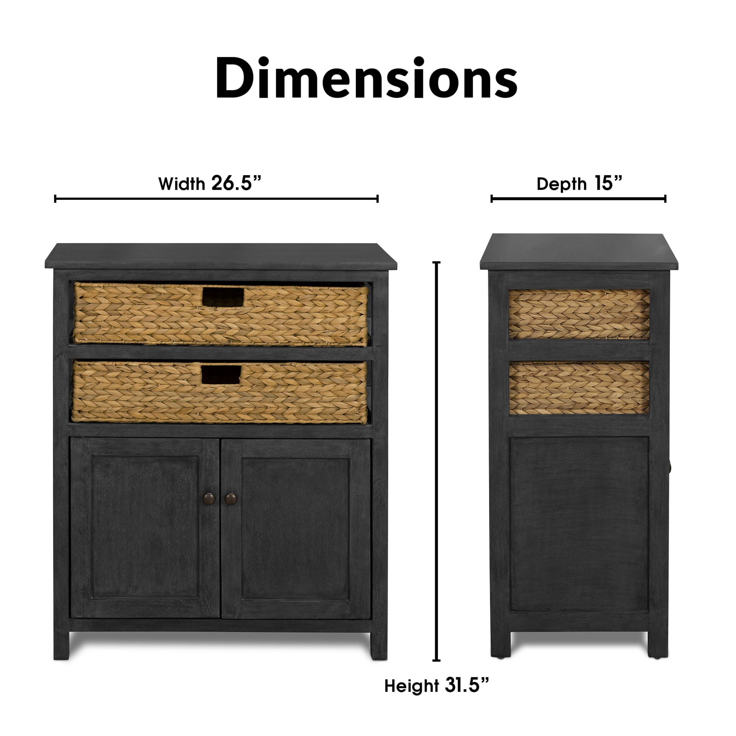 Angle. Click Decor - Nelson Storage and 2-Door Cabinet - Dark Gray.