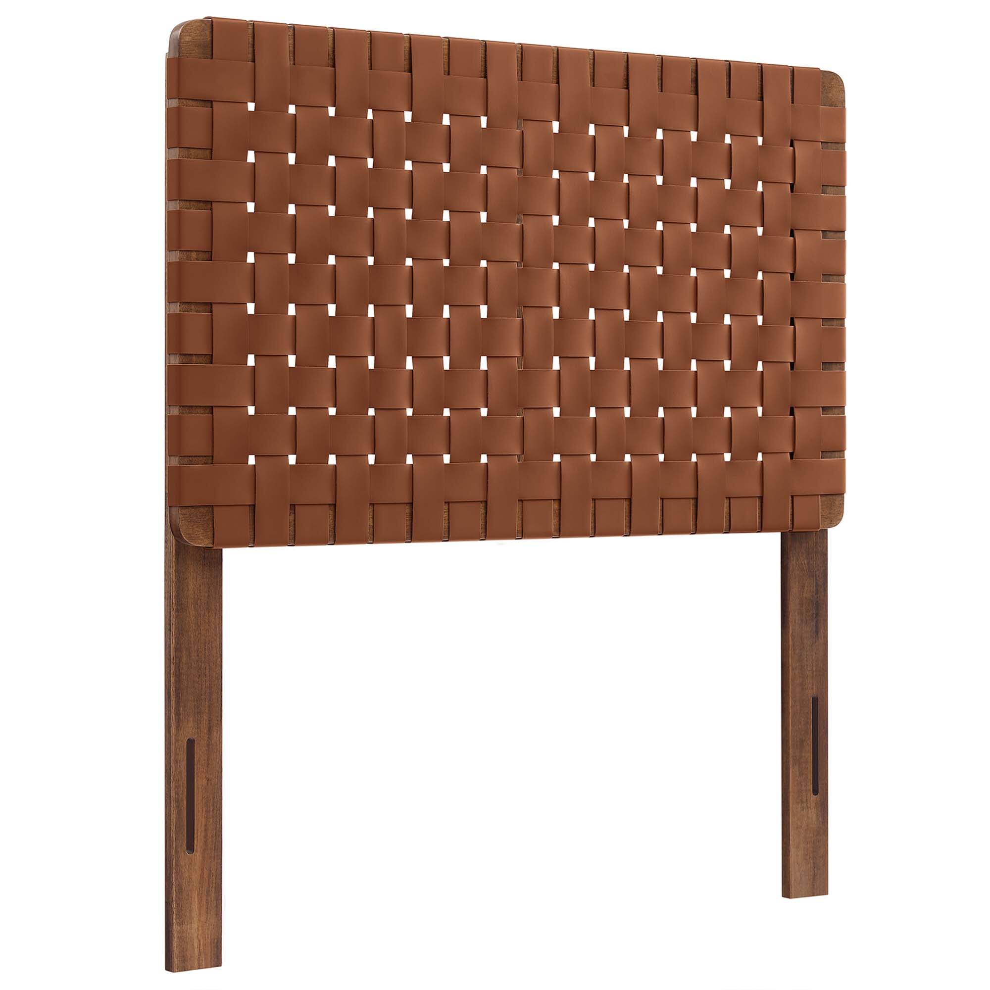 Sparta Weave Vegan Leather Twin Headboard by Modway - Brown price history on PriceWatchPro