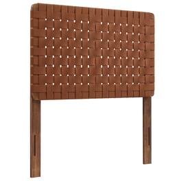 Sparta Weave Vegan Leather Twin Headboard by Modway - Brown