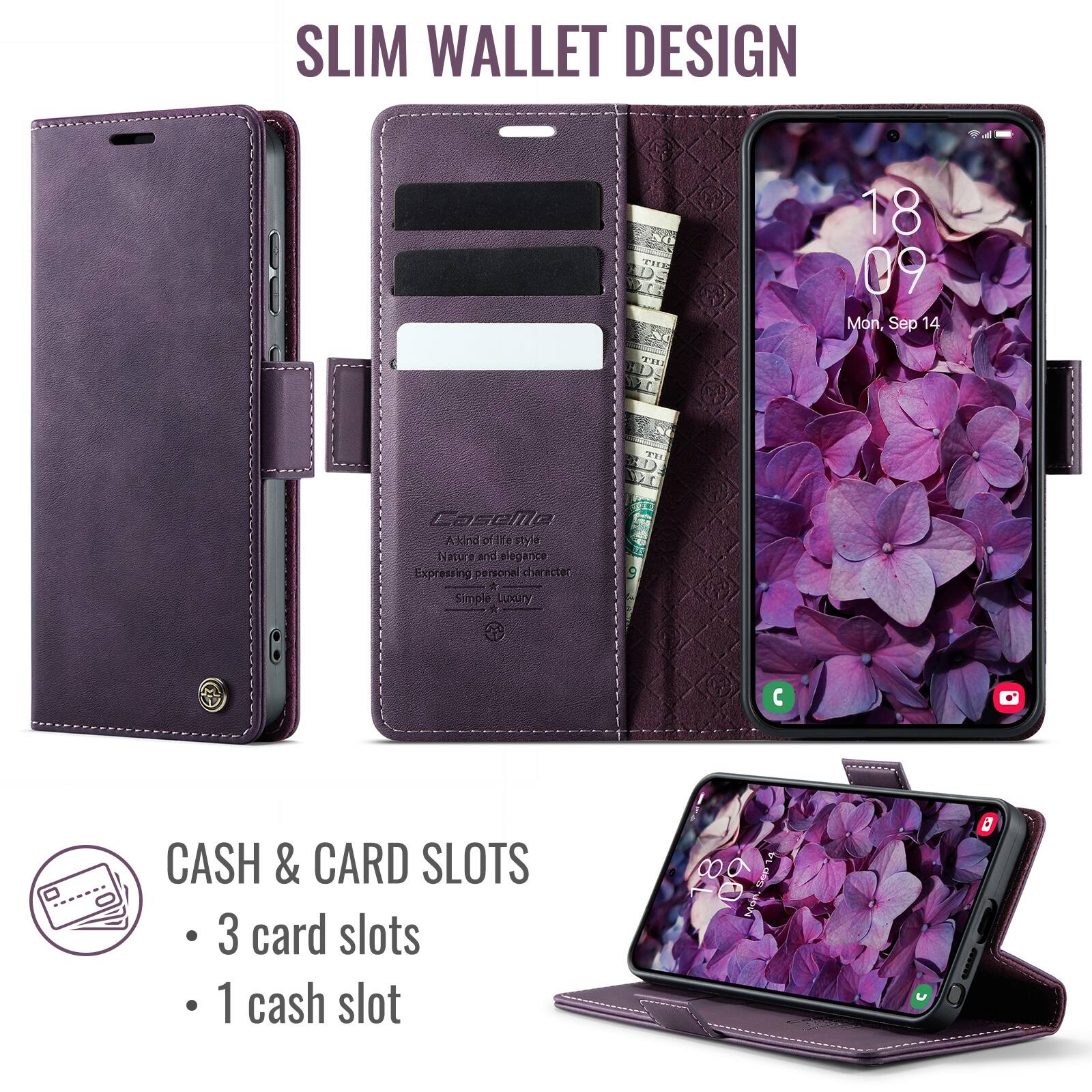SLIM WALLET DESIGN

THE
18 09 Mon, Sep 14

THE
HT

Casellle A kind of lifestyle Nature and elegance Expressing personal character
Simple Luxury

CASH & CARD SLOTS
- 3 card slots
- 1 cash slot