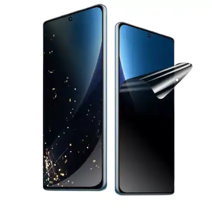 Front. Stock Preferred - 2Pcs Ultra-Slim Privacy Hydrogel Screen Protector for Samsung Galaxy S25 Plus - Black.