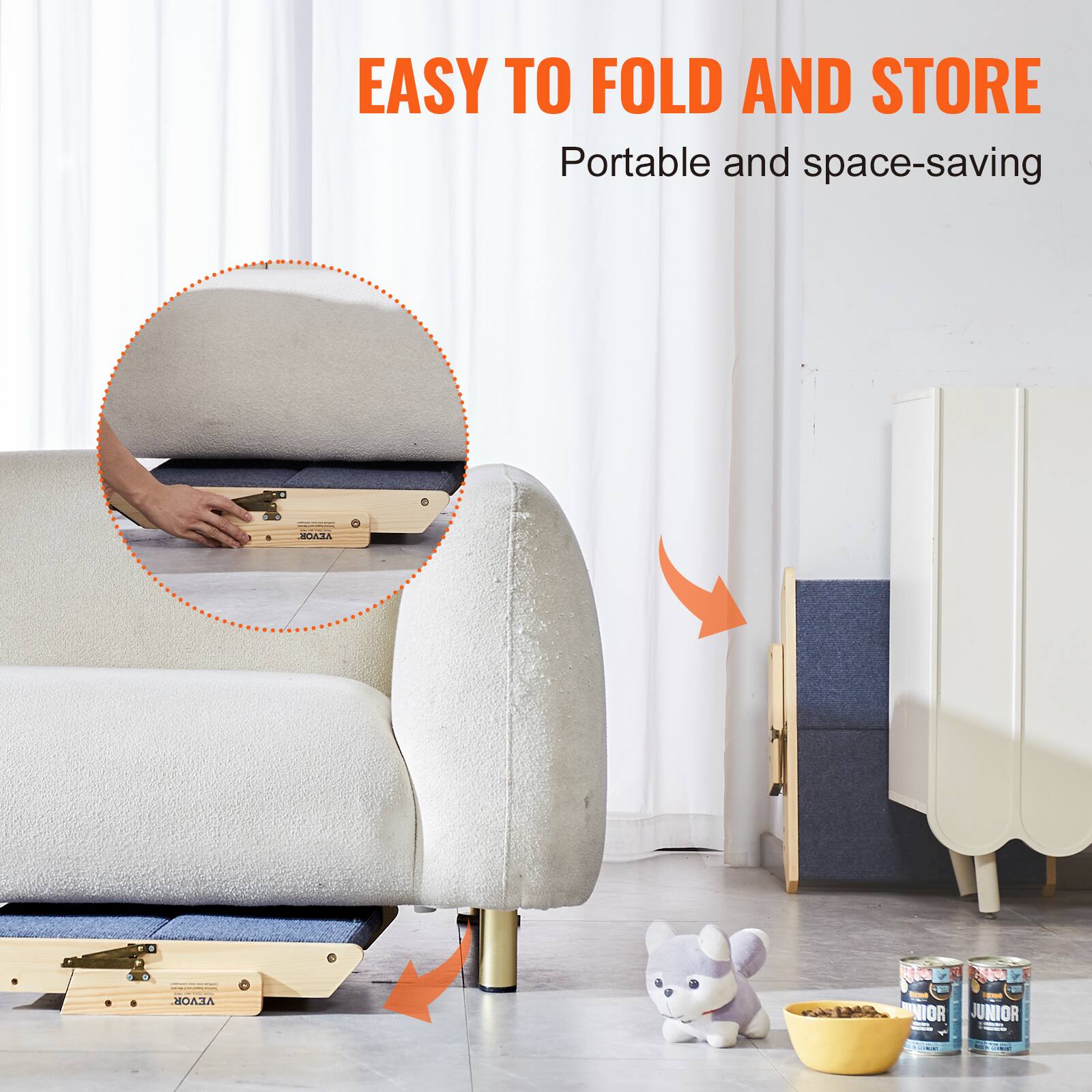 EASY TO FOLD AND STORE  
Portable and space-saving