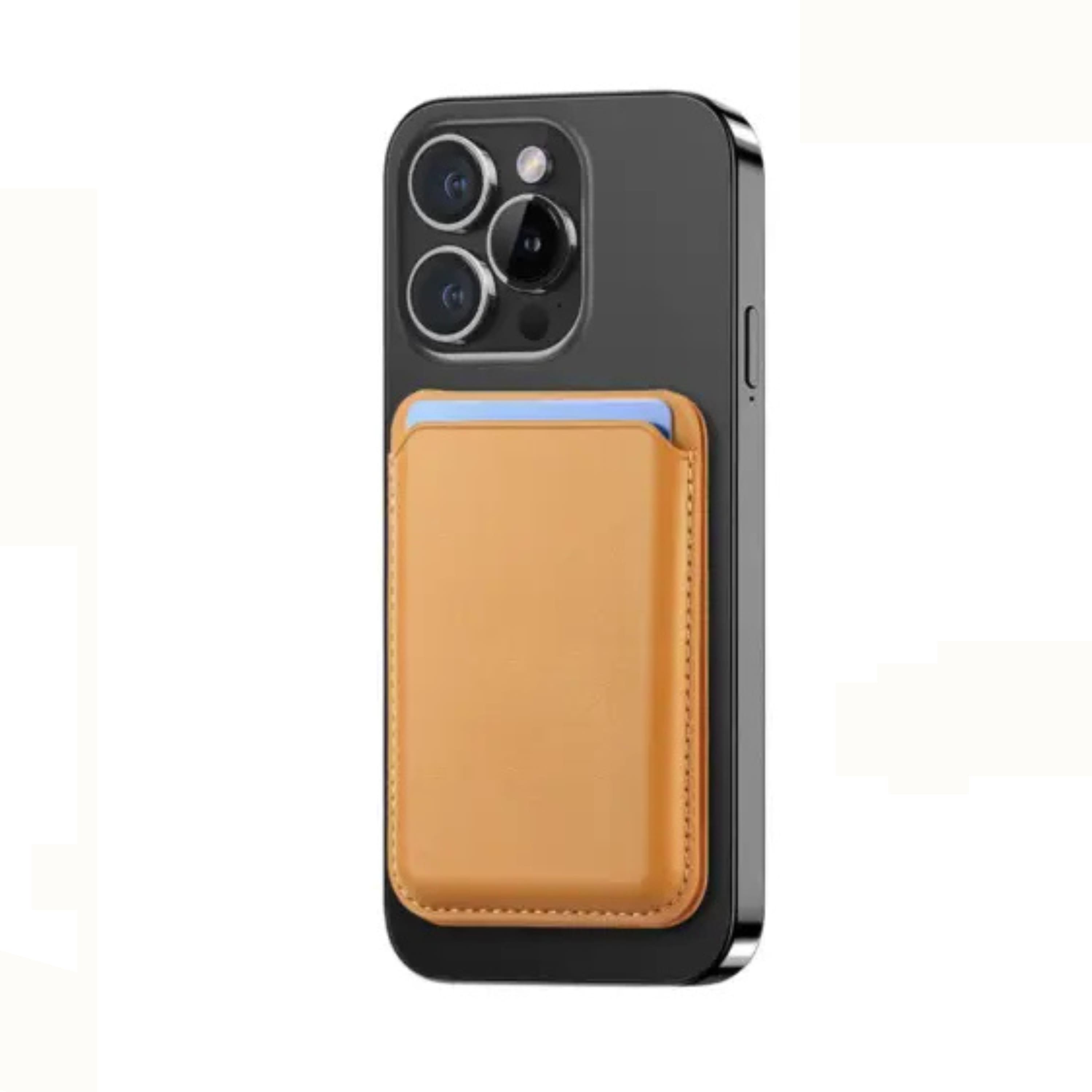 Kitcheniva - Magnetic Back Wallet Card Holder for iPhone & Samsung Phones - Orange