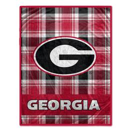 Pegasus - Georgia Bulldogs 66" x 95" Oversized Plaid FAN-mily Ultra Cozy Blanket - Multicolor