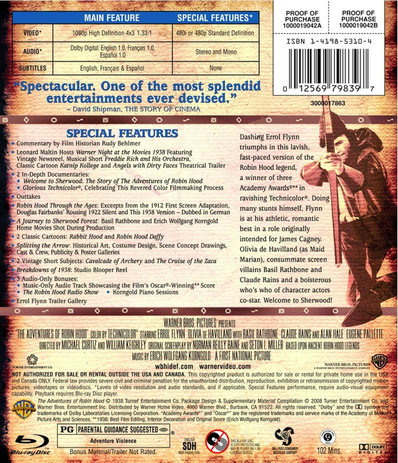 Angle. The Adventures of Robin Hood [Blu-ray].