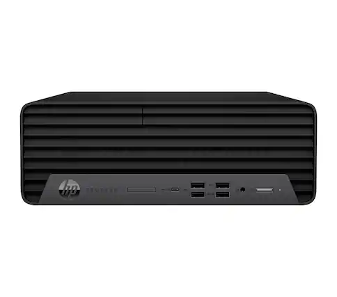 Front. HP - HP 600 G6 SFF Core i7-10700 2.9GHz, 16GB, 512GB NVMe SSD, Windows 11 Pro - Black.