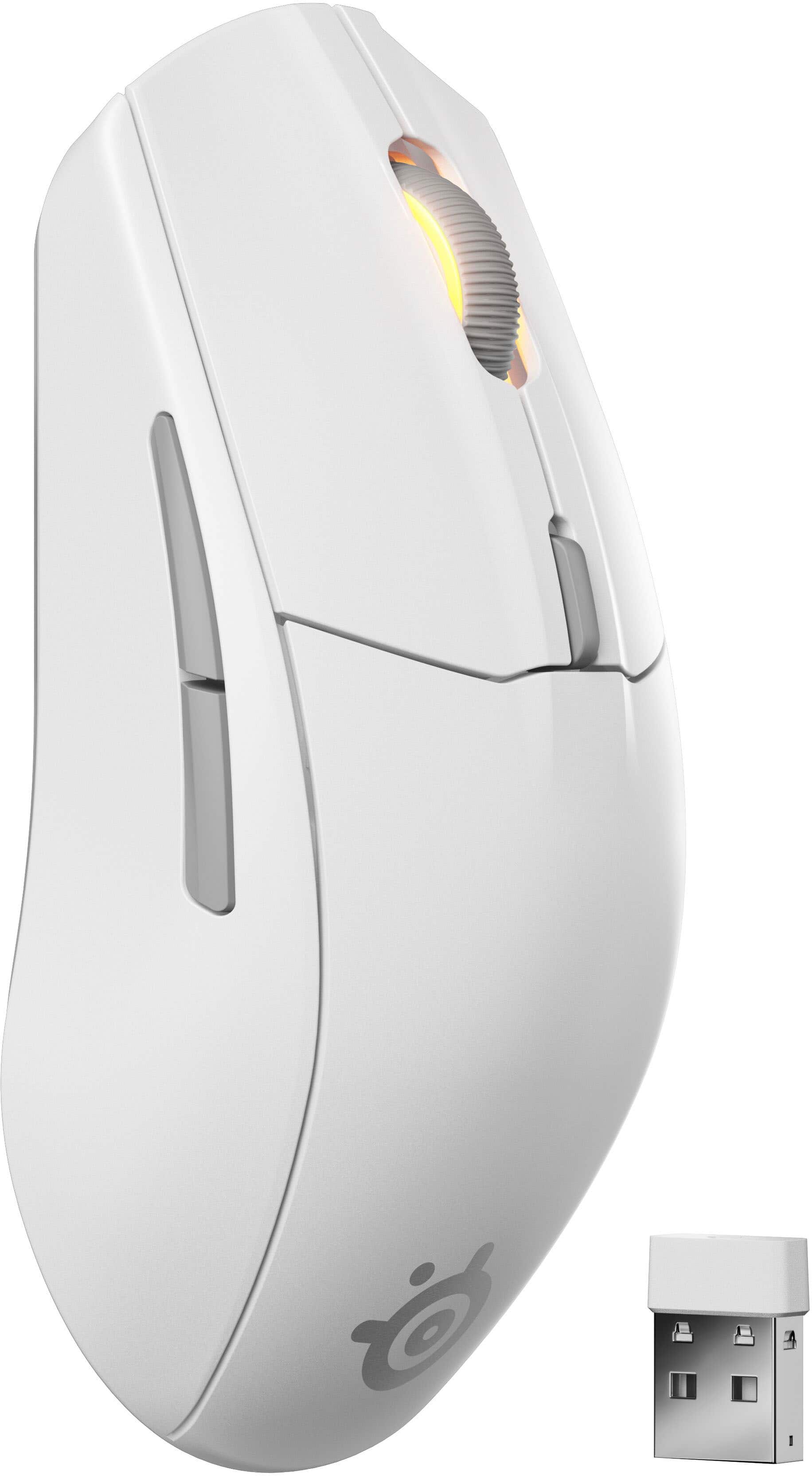 Front. SteelSeries - Rival 3 Gen 2 Wireless Optical Gaming Mouse with Ultra-fast clicks - White.