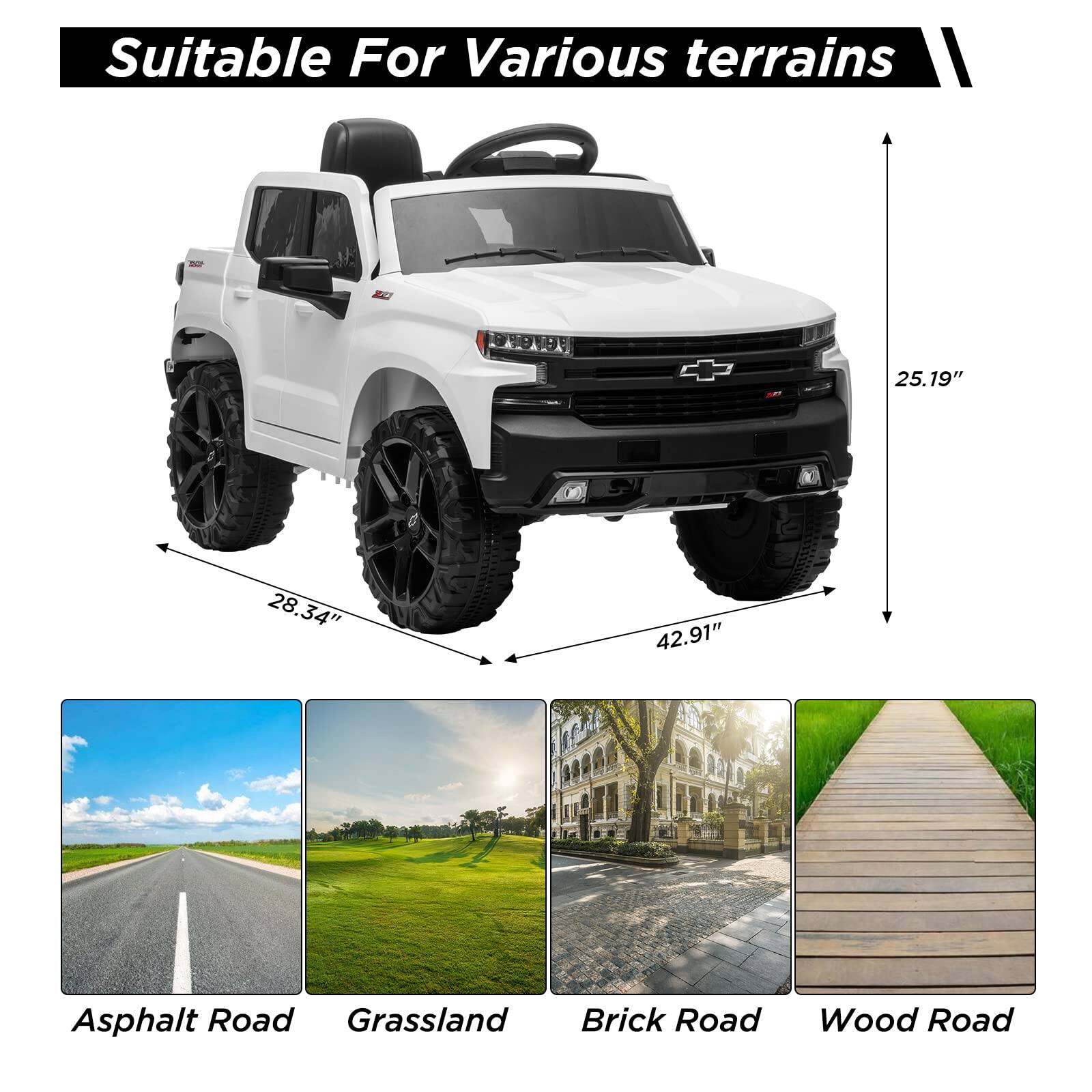 Suitable For Various terrains

25.19"  
28.34"  
42.91"

Asphalt Road  
Grassland  
Brick Road  
Wood Road